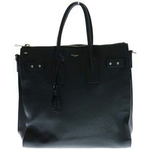 Saint Laurent Souple Shoulder Black PARIS Sac Bag Jour North South Tote